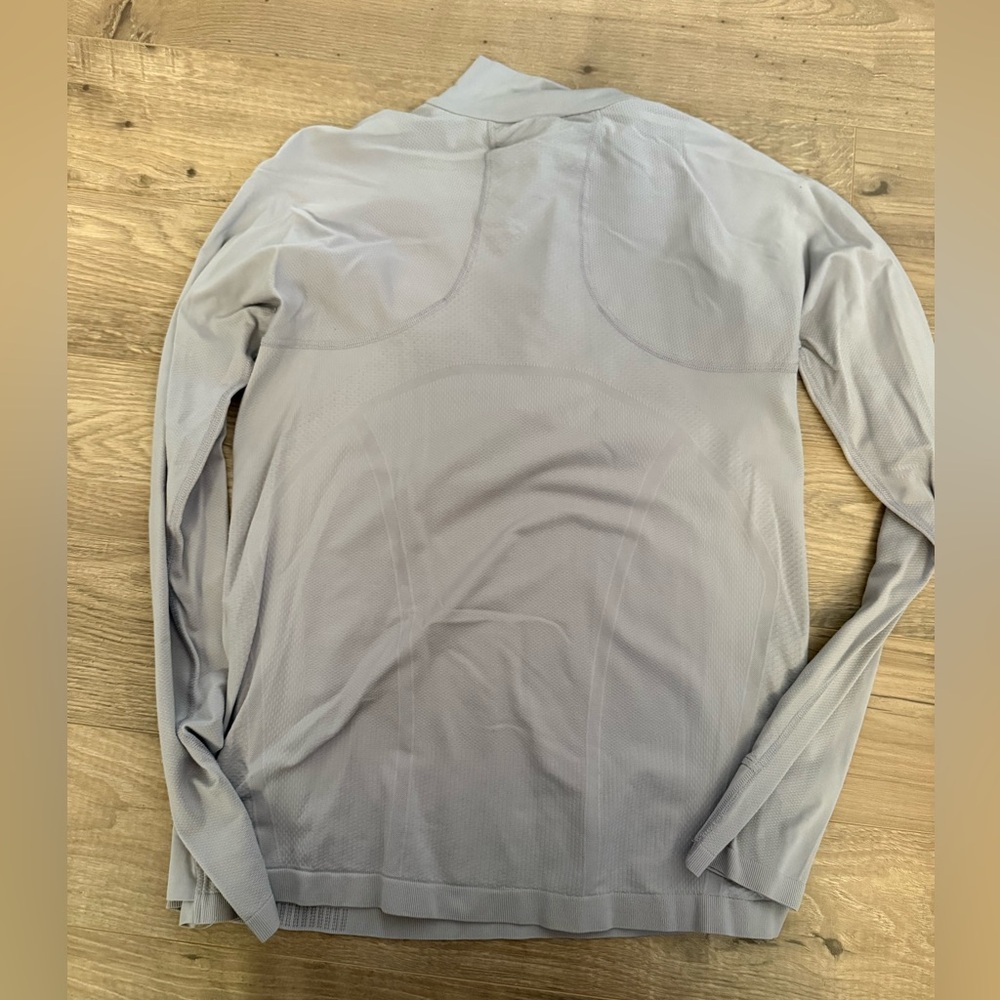 Athleta Light Gray/Purple Pullover - image 3